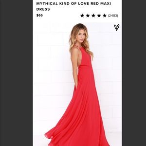LuLus Mythical Kind of Love Maxi dress in Red